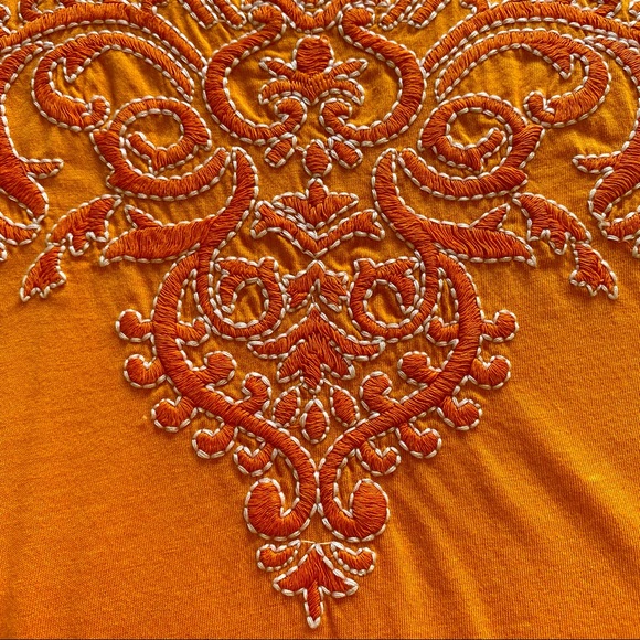 Mododoc Orange Embroidered Tank Small / Medium - Picture 2 of 6